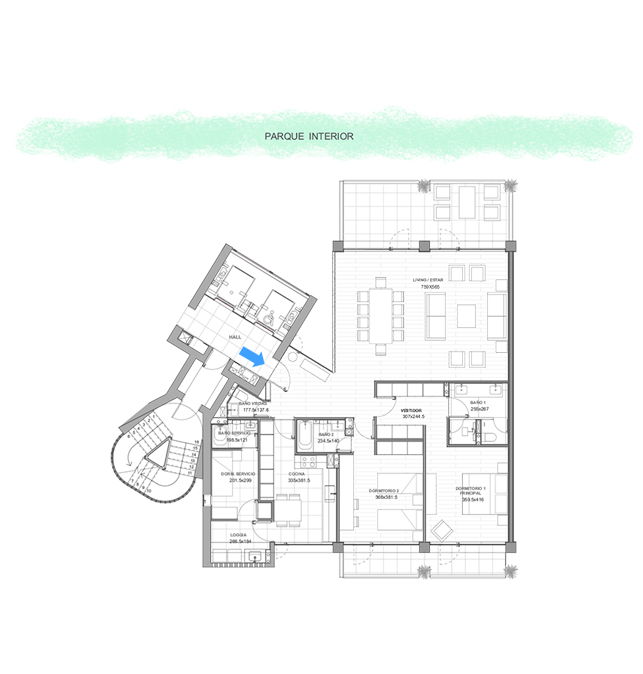 Plano Departamento 308